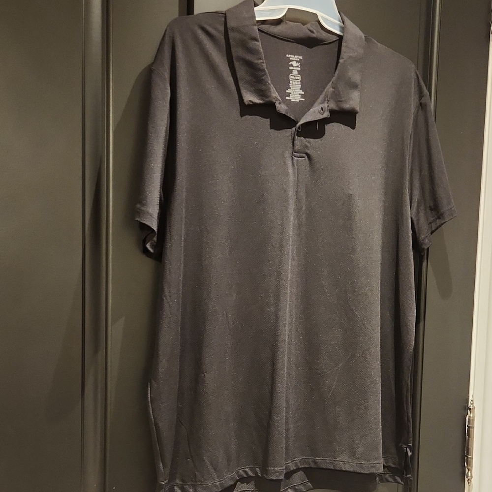 NWOT Men's Athletic Works Size XXL Black Polo Shirt